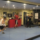 Boxing class in the mirror