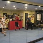 Fitness class in the mirror